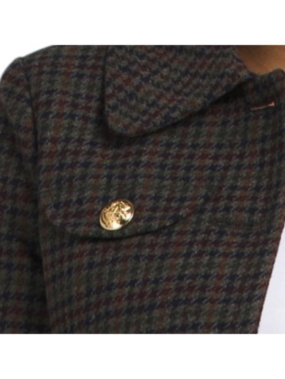 AVEC LES FILLES Mixed Plaid Four Pocket Cropped Jacket - Picture 4 of 4